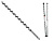 Сверло по дереву спиральное 22х460мм GEPARD (GP0546-22) (шнековое, винтовое, спираль Левиса)
