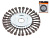 Щетка дисковая косич.180ммх22мм GEPARD (GP0894-180) (плоская, для УШМ, в блистере)